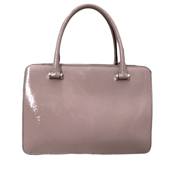 SALE! Kate Spade Lise Bixby Place Patent Beige Top Handle Bag - Picture 3 of 16